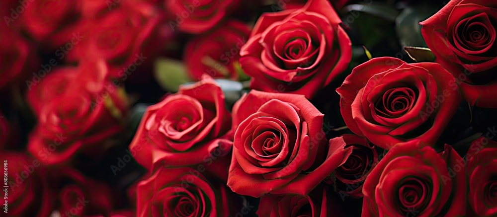 Red roses are perfect for creating a background for Valentine s Day or any other occasion They can be used as part of Valentine s Day concepts or to add a touch of romance to various events The image Red roses are perfect for creating a background for Valentine s Day or any other occasion They can be used as part of Valentine s Day concepts or to add a touch of romance to various events The image