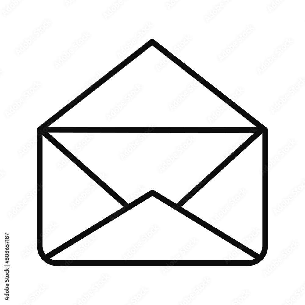 Email envelope icon is a simple black shape Minimalist style Suitable for your design Email envelope icon is a simple black shape Minimalist style Suitable for your design
