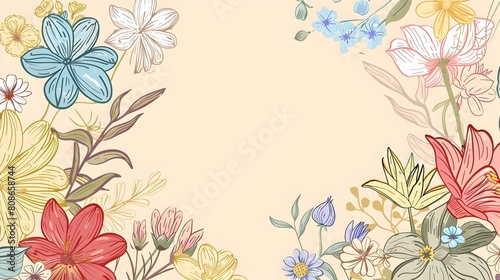 Delightful Floral Arrangement with Lush and Vibrant Spring Blossoms in Pastel Colors