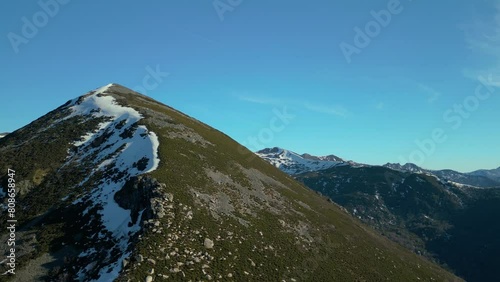 Mountains Surrounding Piornedo Village In Lugo, Galicia, Spain - Aerial Drone Shot photo