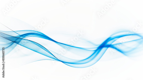 Smooth abstract blue and white waves design