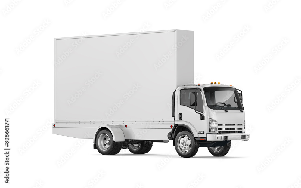 Mobile Billboard Mockup: 3D Rendering on Isolated Background