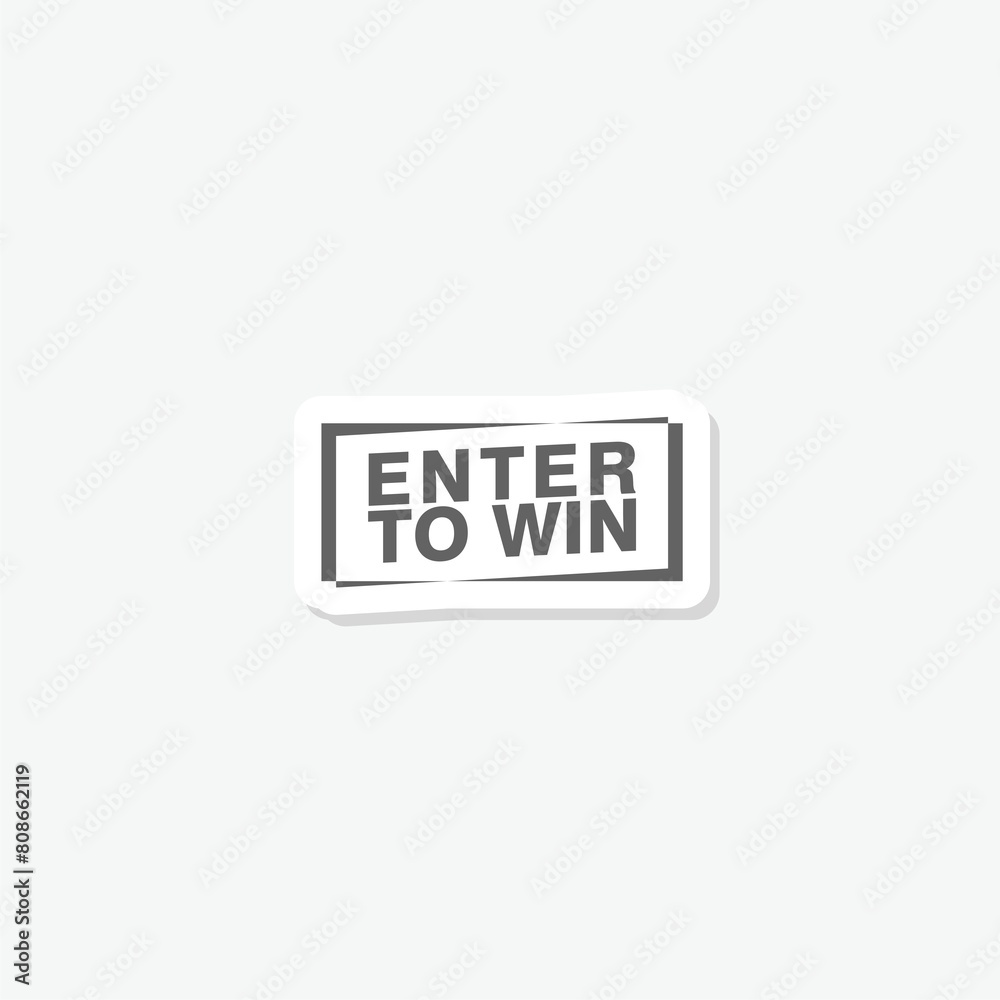 Enter to win simple icon sticker isolated on gray background Enter to win simple icon sticker isolated on gray background
