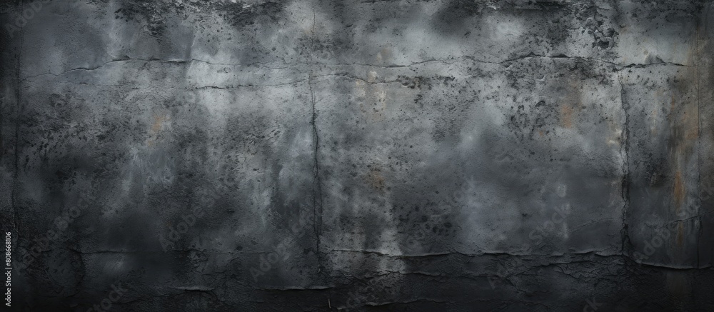 A frightening dark wall with a grungy cement texture covered in scratches making it an ideal background for a copy space image