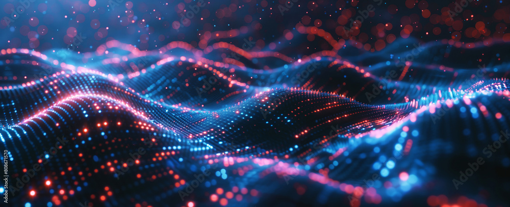 Abstract visualization of a digital landscape symbolizing data flow, connectivity, and cyber technology in a virtual space. Abstract visualization of a digital landscape symbolizing data flow, connectivity, and cyber technology in a virtual space.