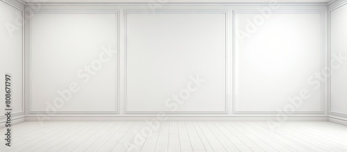 High quality JPG image of a white room with blank wall background perfect for use as a desktop wallpaper or for copy space