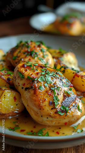Chicken breast in garlic sauce