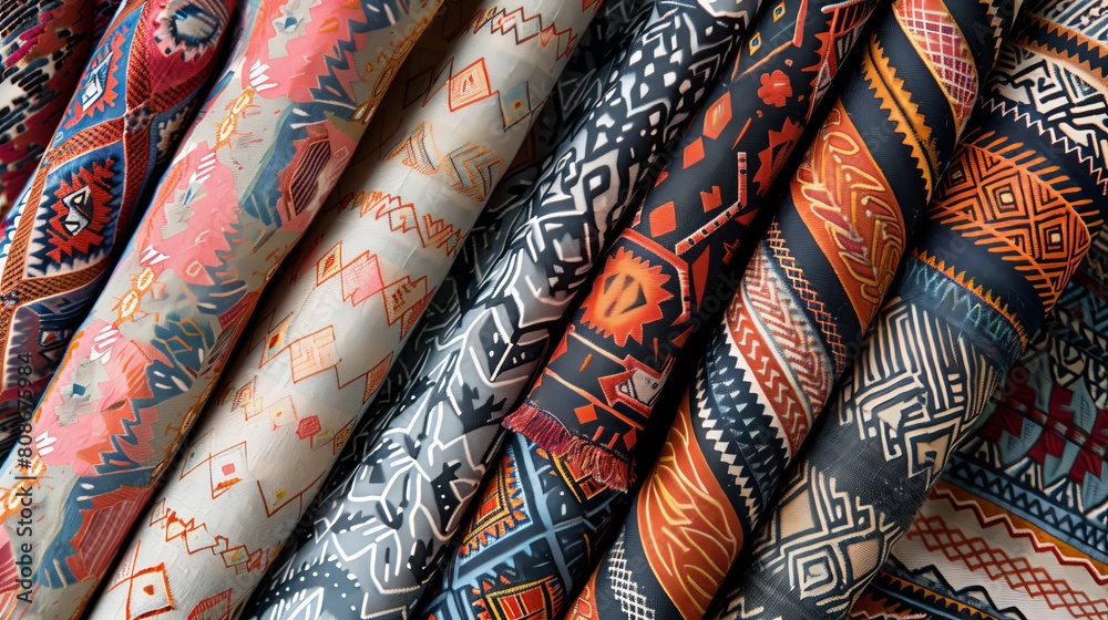 Discover a variety of textile patterns, including ikat, geometric, and abstract designs. These illustrations can enhance any textile design project. Discover a variety of textile patterns, including ikat, geometric, and abstract designs. These illustrations can enhance any textile design project.