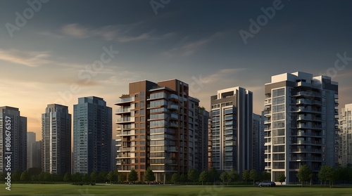 Concept Real Estate property investments or REIT.generative.ai