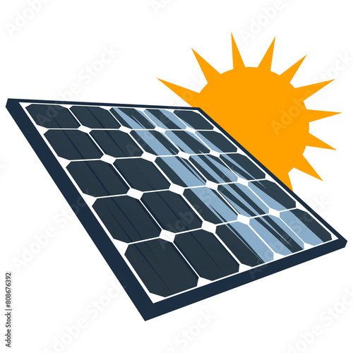 The sun charges the solar panels