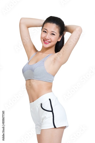 Fitness take young woman