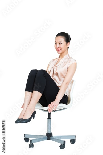 Tent to take office young woman doing sports © Best View Stock