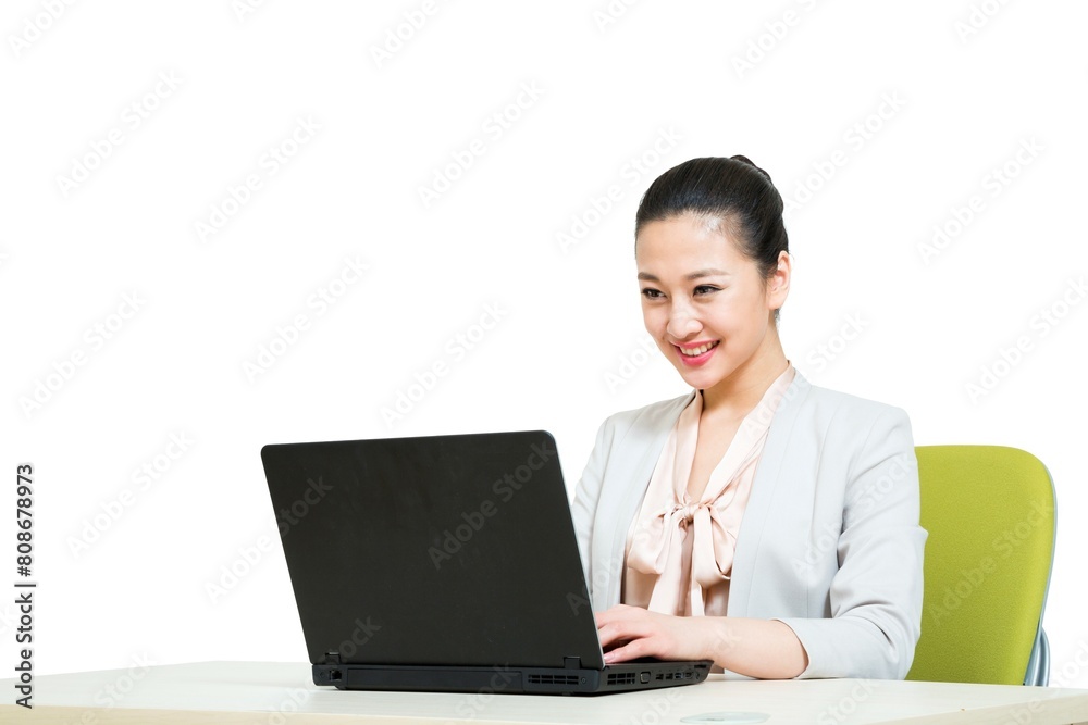 The young woman shed take office business The young woman shed take office business