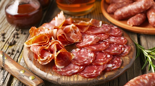Premium Iberian cured meat products of exceptional excellence. photo