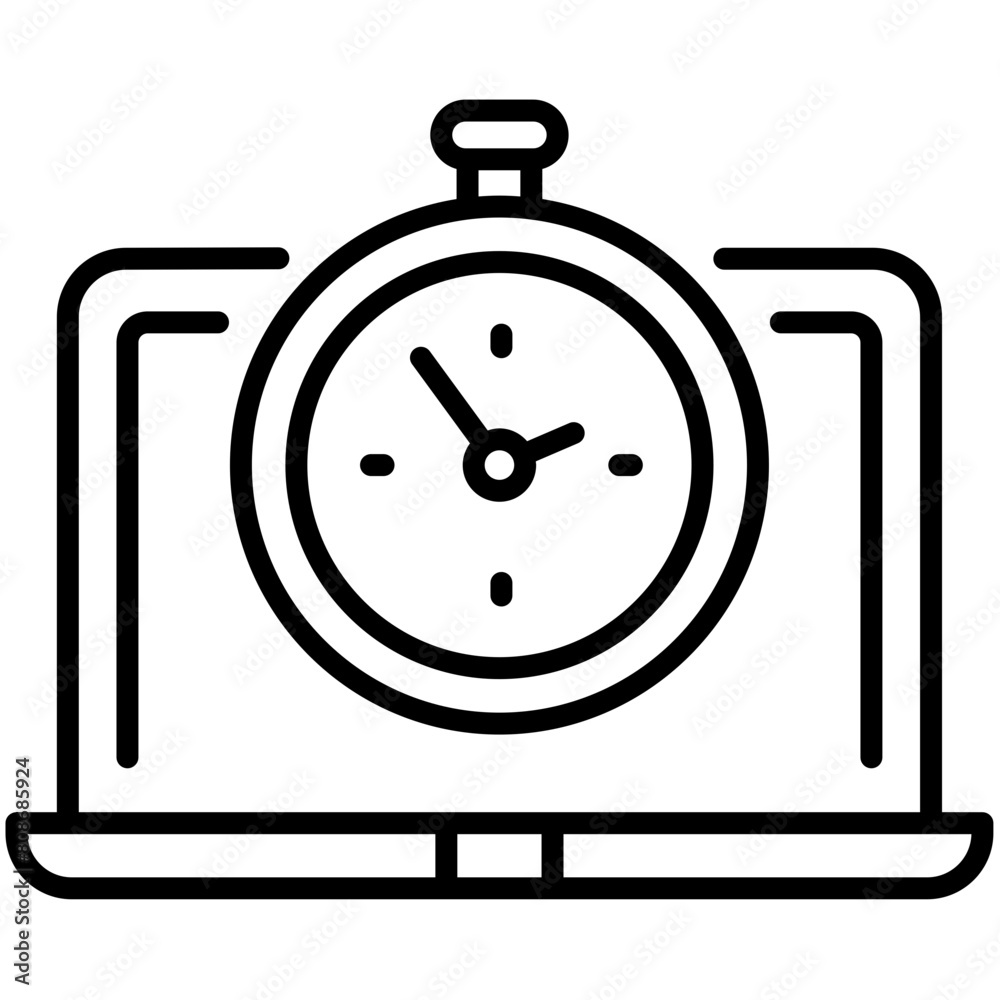 Obraz premium Online Education Outline Icon Pack