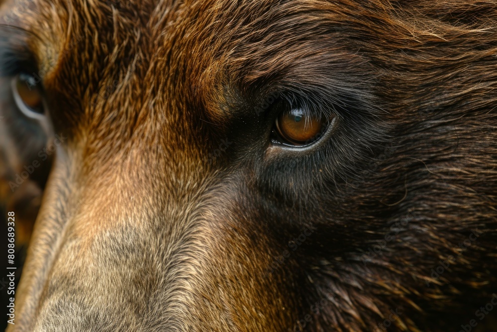 Fierce Bear eye closeup. Forest animal. Generate Ai Fierce Bear eye closeup. Forest animal. Generate Ai