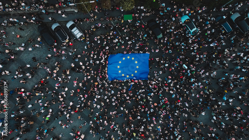 manifest with eu flag aerial view