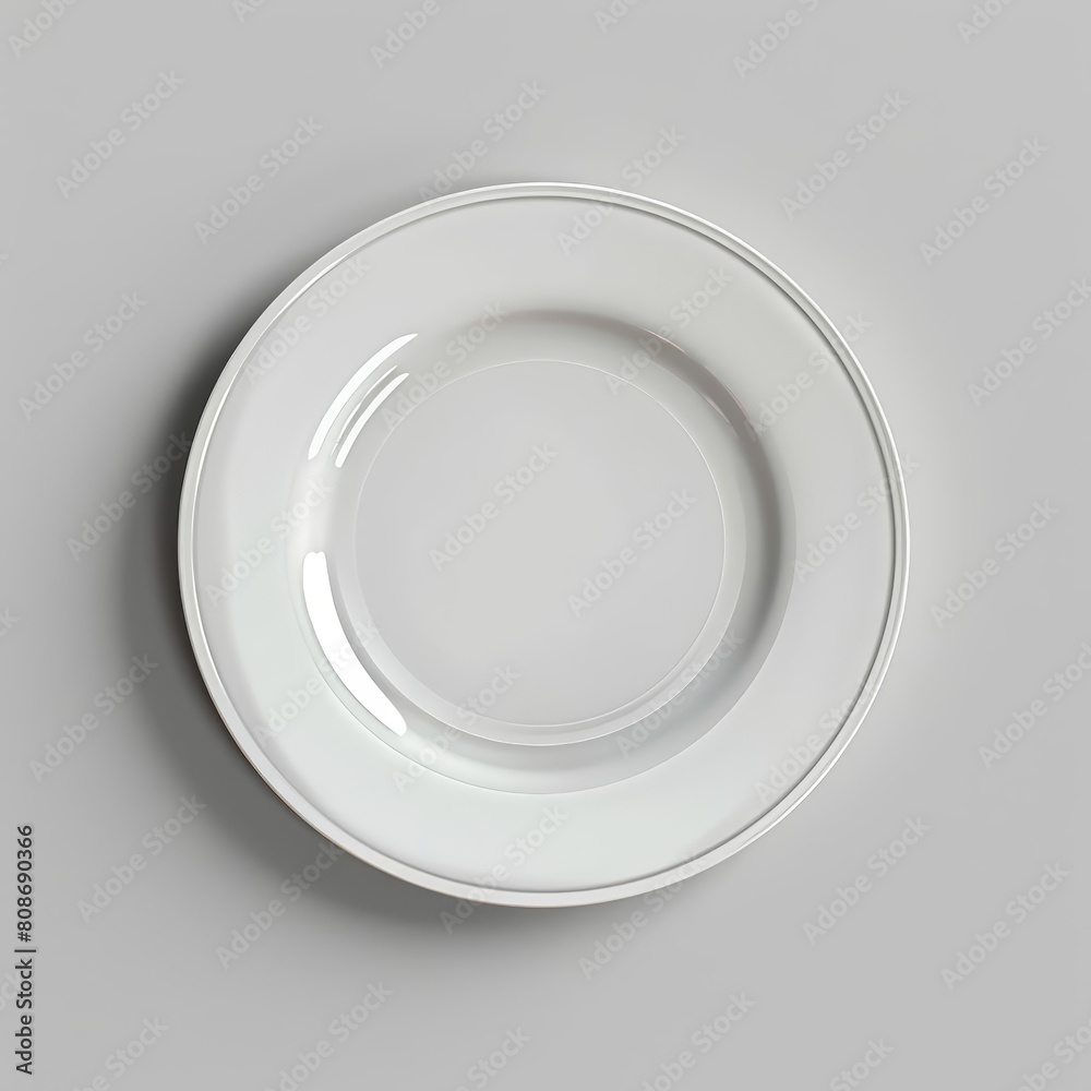 3d rendering of a white plate object in a clean isolated background 3d rendering of a white plate object in a clean isolated background