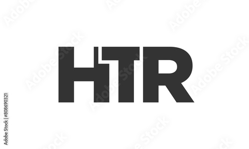 HTR logo design template with strong and modern bold text. Initial based vector logotype featuring simple and minimal typography. Trendy company identity.
