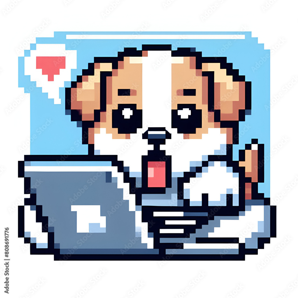 pixel art illustration of a puppy pixel art illustration of a puppy