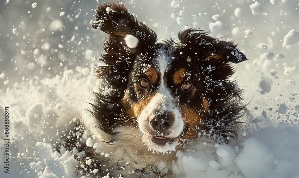 dog in snow dog in snow