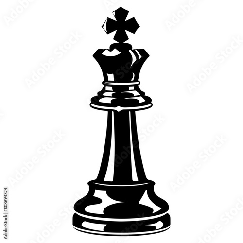chess piece simple black and white © hyam