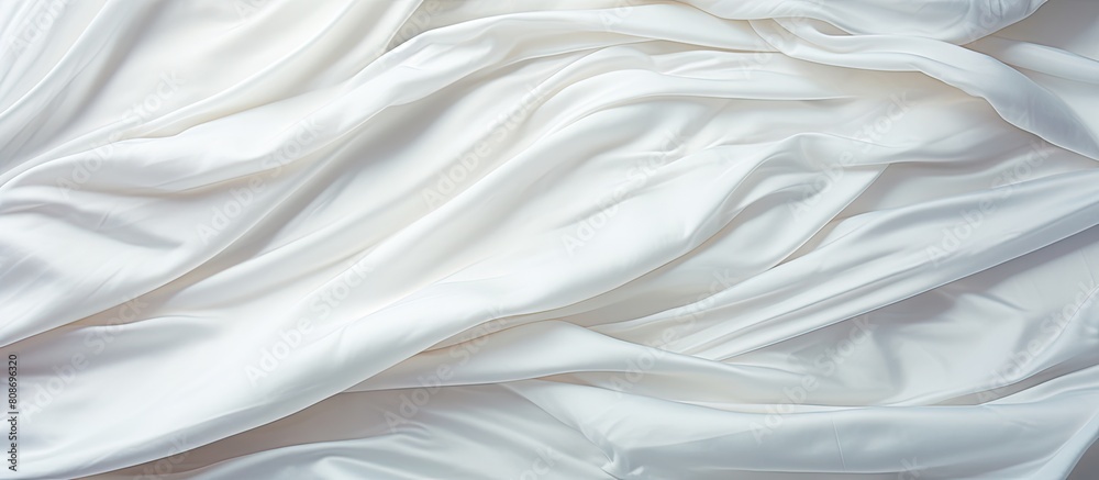 Obraz premium Background material featuring a wrinkled white comforter providing ample copy space for images