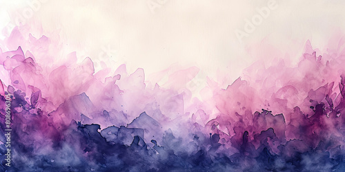 Soft lavender watercolor delicately bleeding into a light parchment backdrop photo