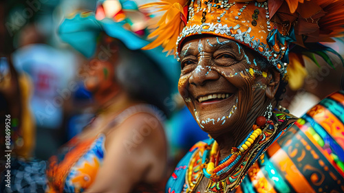 close up of a carnival mask, close up of a carnival scene in the brazil, face with carnival mask, colored faces