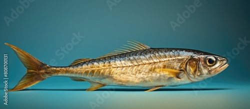 Purchased dried horse mackerel from the grocery store. Copy space image. Place for adding text and design