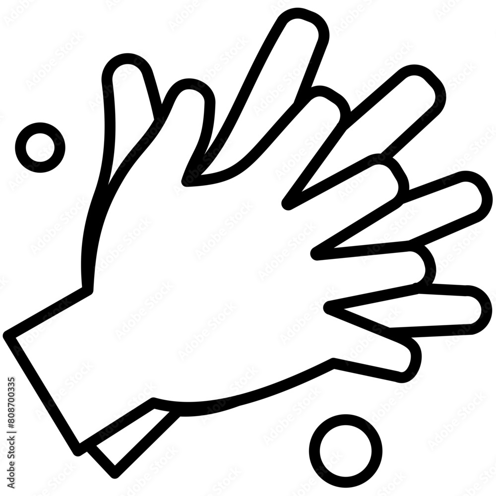 Obraz premium Washing Hands Outline Icon Pack