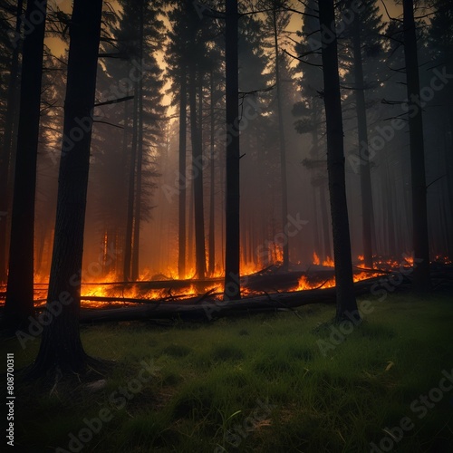 fire in the forest