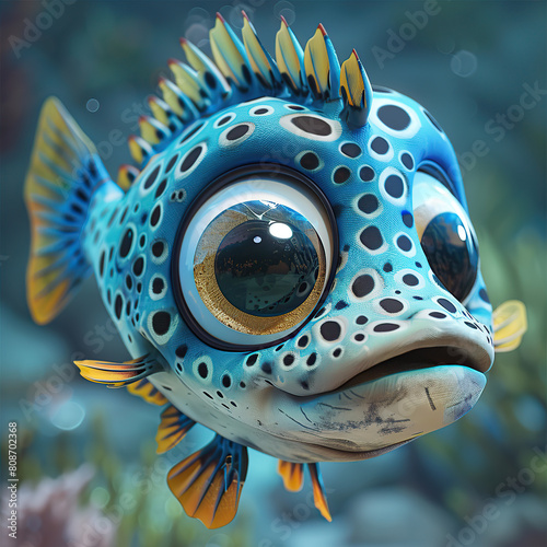 fish  3D  illustration  children  underwater  ocean  sea  colorful  cartoon  aquatic  marine  swimming  fins  scales  cute  tropical  water  creatures  creatures  animals  animation  playful  lively  