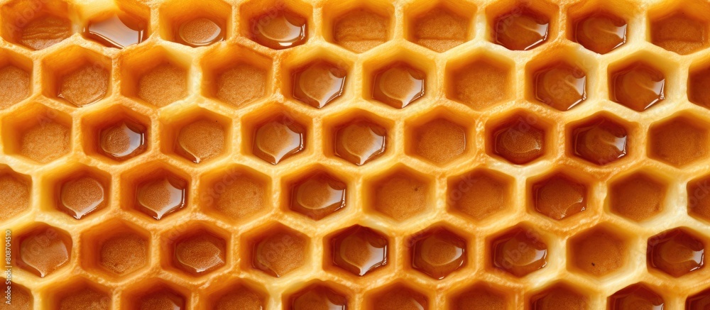 Close up of a waffle texture with plenty of copy space for an image
