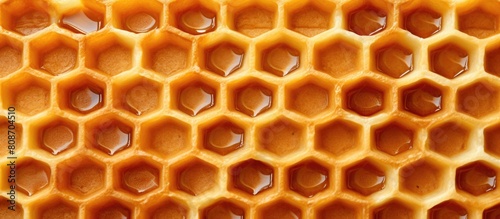 Close up of a waffle texture with plenty of copy space for an image