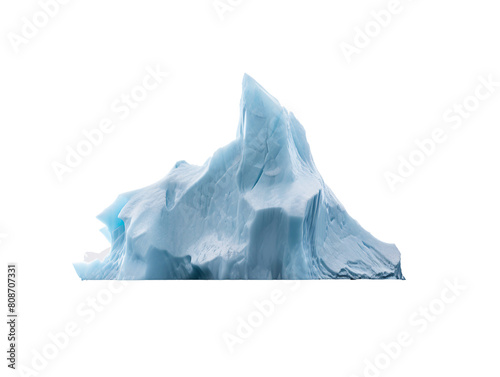 a close up of a blue iceberg photo