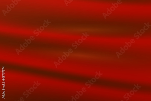 Vector texture of silk, satin, drapery fabric on luxurious background. Smooth shiny drape material in red trending color.