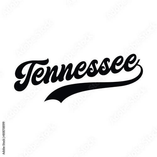 Vector Tennessee text typography design for tshirt hoodie baseball cap jacket and other uses vector photo