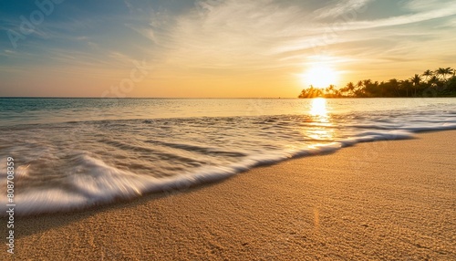 Wallpaper Mural Closeup sea sand beach. Panoramic beach landscape. Inspire tropical beach seascape horizon Torontodigital.ca