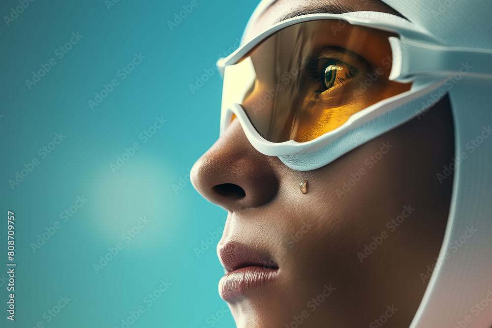 Portrait of a Olympic sports athlete isolated Portrait of a Olympic sports athlete isolated