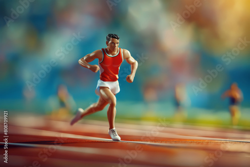 Portrait of a Olympic sports athlete isolated © Madhulatha