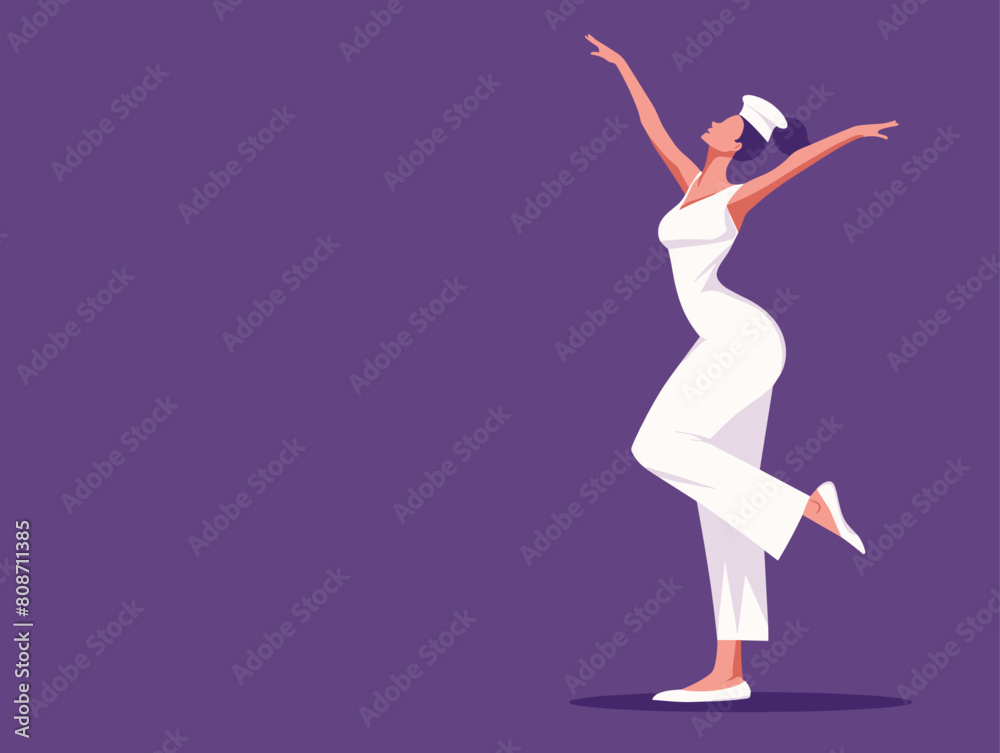 waiter background, Girl in side plank pose, balancing on one hand with legs stacked and hips lifted towards the sky., very simple and isolate in the style of animated illustrations, waiter background waiter background, Girl in side plank pose, balancing on one hand with legs stacked and hips lifted towards the sky., very simple and isolate in the style of animated illustrations, waiter background