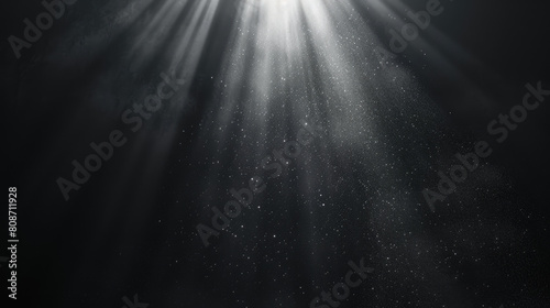 Gray White Black Grainy Gradient Dark Retro Background with Glowing Light Spot  Copy Space