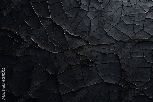 An intriguing image of a crumbling black painted surface, highlighting the beauty in decay and impermanence photo