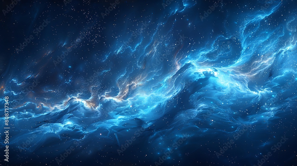A dynamic abstract interpretation of a starry night sky, where vibrant swirls of blue and white mimic the motion of stars across the cosmos. A dynamic abstract interpretation of a starry night sky, where vibrant swirls of blue and white mimic the motion of stars across the cosmos.
