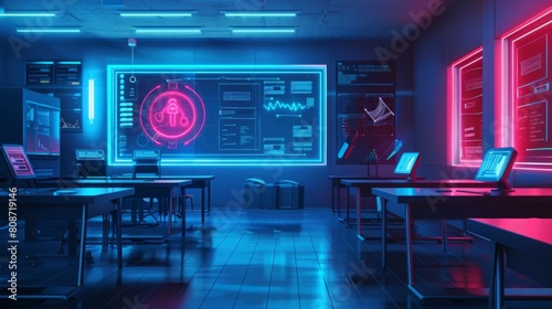 Cyber Security Training Center with Advanced Displays
