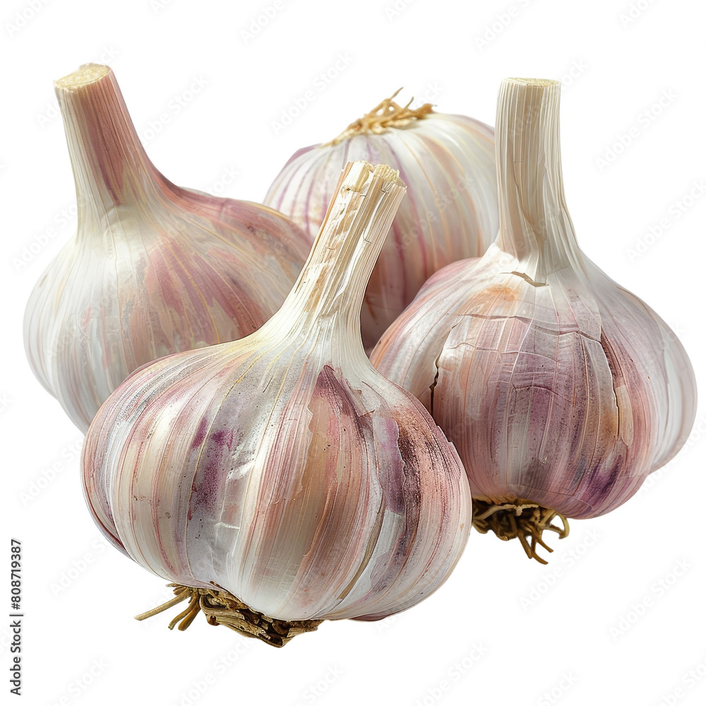 Fototapeta premium Fresh organic garlic bulbs.