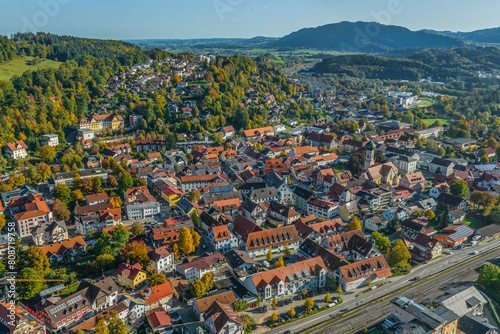 Herbstlicher Blick auf Immenstadt im Allgäu photo