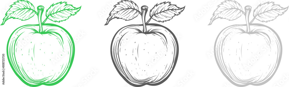 Apple silhouette. Vector template eps10 design.