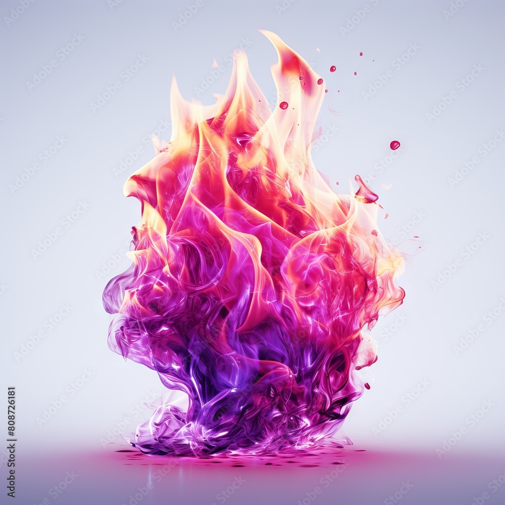 Stunning abstract artwork featuring a dramatic clash of fire and water elements in vibrant orange and purple hues. Stunning abstract artwork featuring a dramatic clash of fire and water elements in vibrant orange and purple hues.